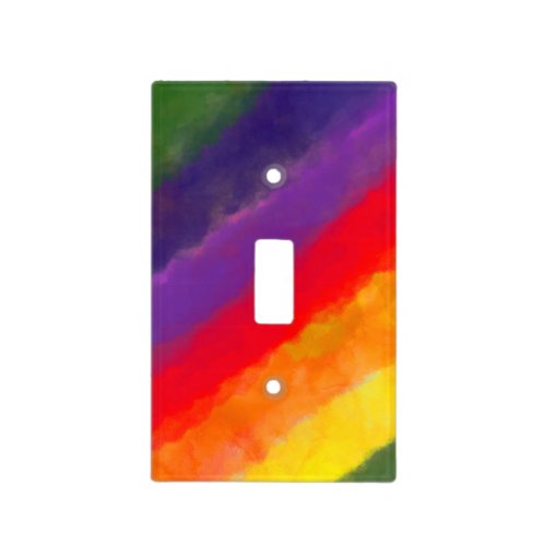 Rainbow Watercolor Light Switch Cover