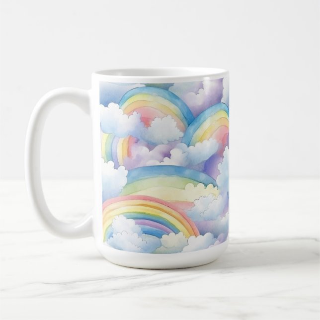 Rainbow Watercolor Mug (Left)