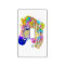 Rainbow Watercolor Paint Splatter Zebra Graphic