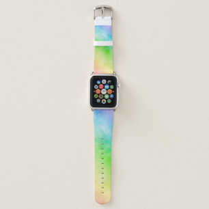 Rainbow watercolor painting throw pillow glass coa apple watch band