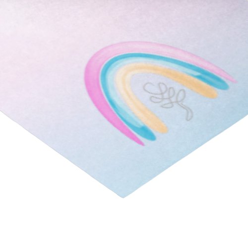 Rainbow Watercolor Pastel Pink and Blue   Tissue Paper