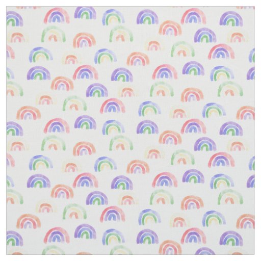 Rainbow Watercolor Pattern Fabric