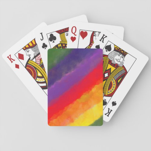 Rainbow Watercolor Playing Cards