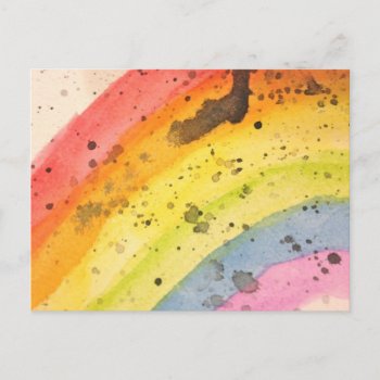 Rainbow Watercolor Postcard by ADHGraphicDesign at Zazzle
