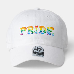Rainbow Watercolor PRIDE Typography Art LGB LGBTQ 47 Brand Hat