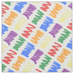 Rainbow Watercolor Scribbles Pattern Fabric