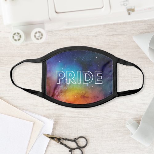Rainbow Watercolor Space LGBTQ Pride Face Mask