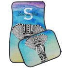 Rainbow Watercolor Tribal Elephant Personalized