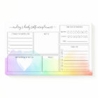 Rainbow Watercolor Wash Daily Selfcare Planner