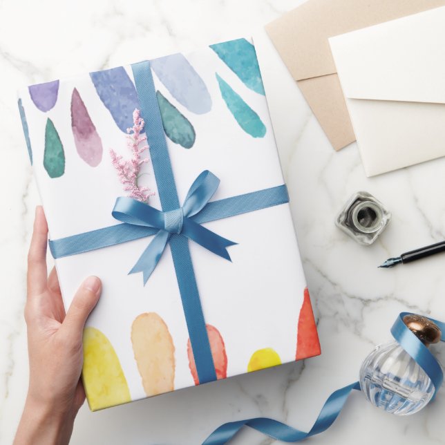 Rainbow Watercolor Wrapping Paper (Gifting)