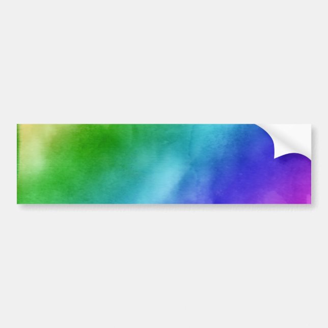 Rainbow Watercolors Bumper Sticker (Front)