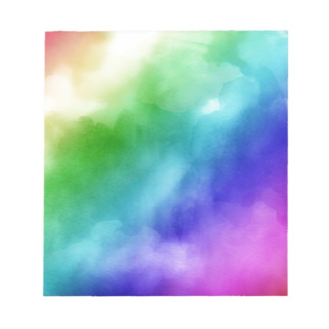 Rainbow Watercolors Notepad (Front)