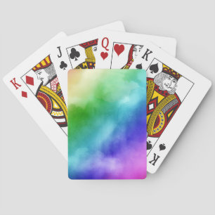 Rainbow Watercolors Poker Cards