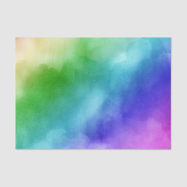 Rainbow Watercolors Tissue Paper (Front)