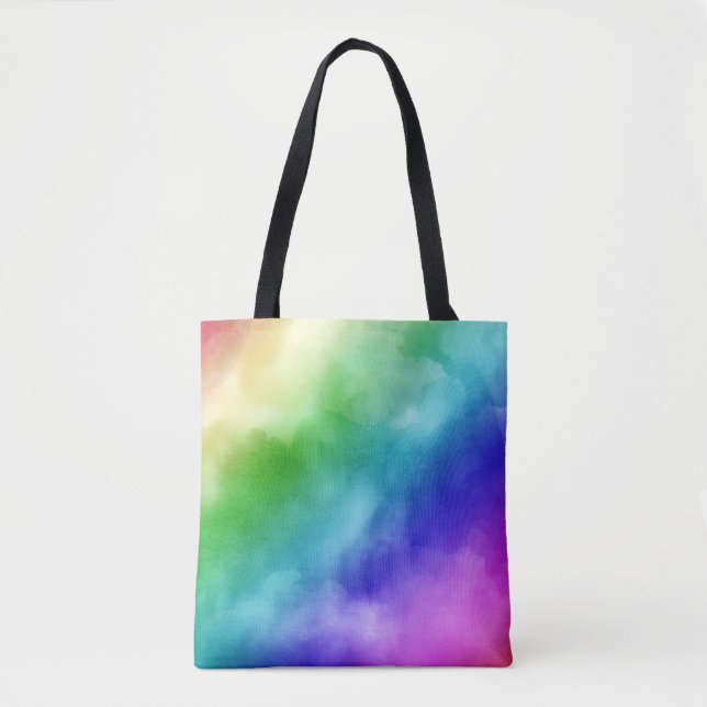 Rainbow Watercolors Tote Bag (Front)