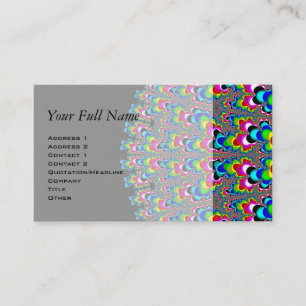 Rainbow Waterfall - Fractal Art Business Card