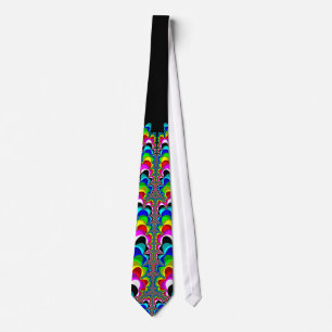 Rainbow Waterfall - Fractal Art Neck Tie