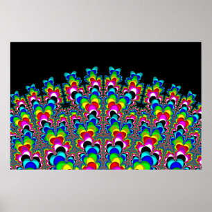 Rainbow Waterfall - Fractal Art Poster