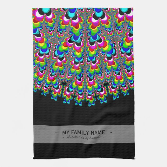 Rainbow Waterfall - Fractal Art Towel (Vertical)