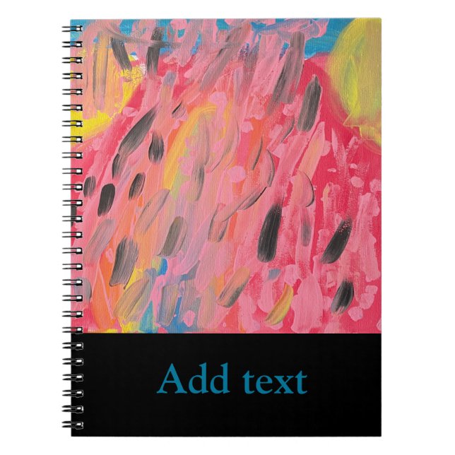 Rainbow Waterfall Painting  Notebook (Front)