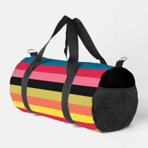 Rainbow Waterfall Stripes  Duffle Bag