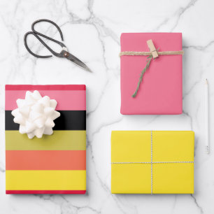 Rainbow Waterfall Stripes Wrapping Paper Sheets