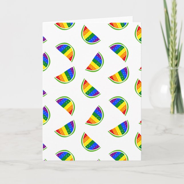 Rainbow Watermelon Pattern Card (Front)