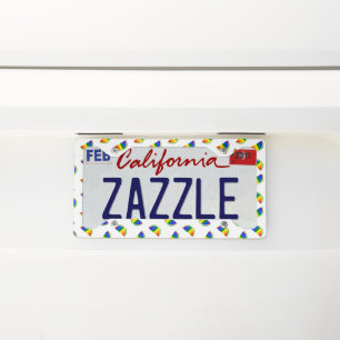 Rainbow Watermelon Pattern License Plate Frame