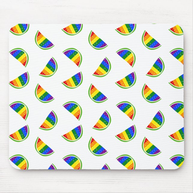 Rainbow Watermelon Pattern Mouse Pad (Front)