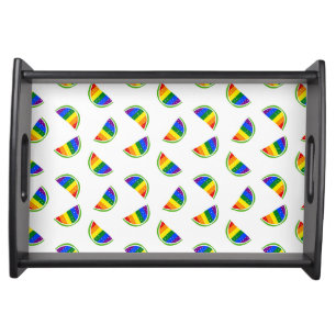 Rainbow Watermelon Pattern Serving Tray