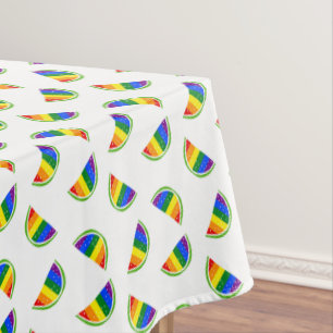 Rainbow Watermelon Pattern Tablecloth