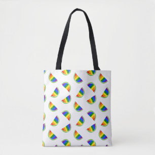 Rainbow Watermelon Pattern Tote Bag