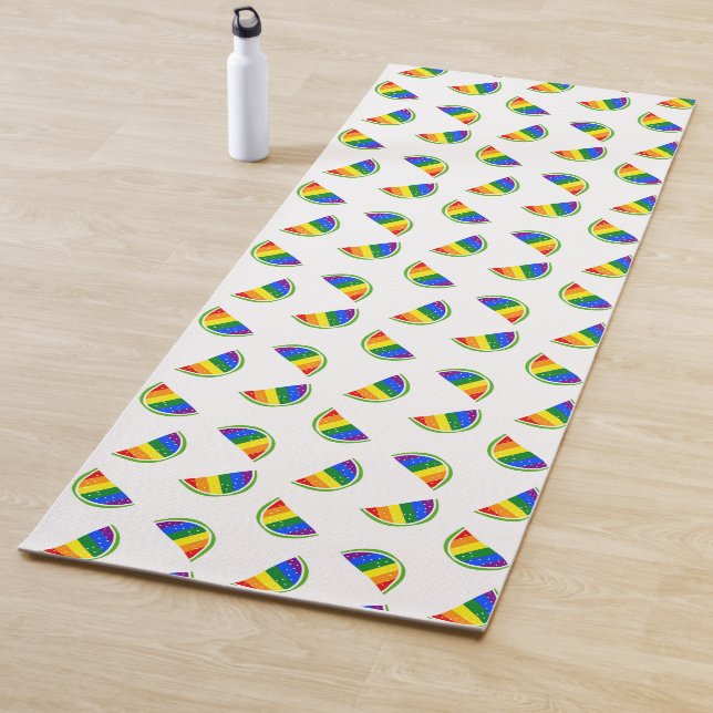 Rainbow Watermelon Pattern Yoga Mat (In Situ)