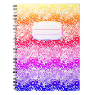 Rainbow wave composition notebook