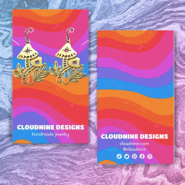 Rainbow Wave Earring Necklace Jewelry Display Card (Creator Uploaded)