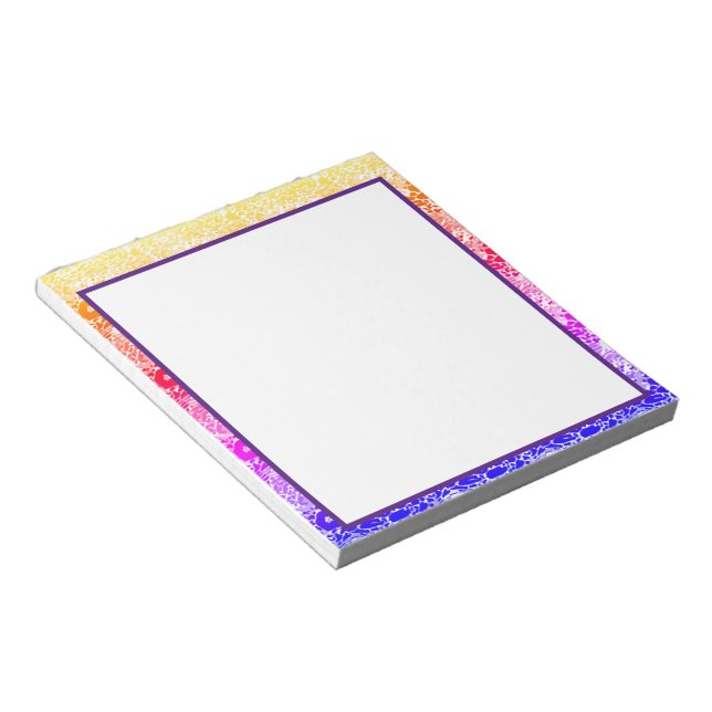 Rainbow wave  notepad (Angled)