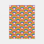 Rainbow Wave Pattern Art Fleece Blanket