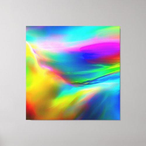  Rainbow Wave Pattern for modern minimalist Canvas Print