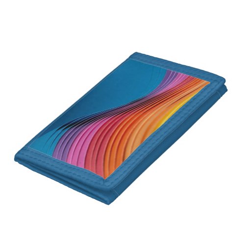 Rainbow Wave Trifold Wallet