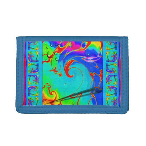 Rainbow Wave Trifold Wallet