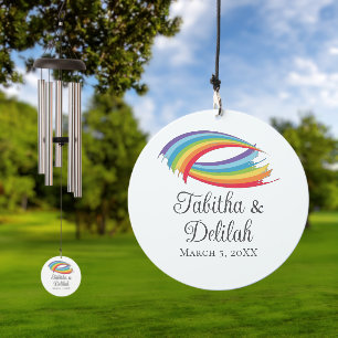 Rainbow Waves Beautiful Custom Wedding Wind Chime
