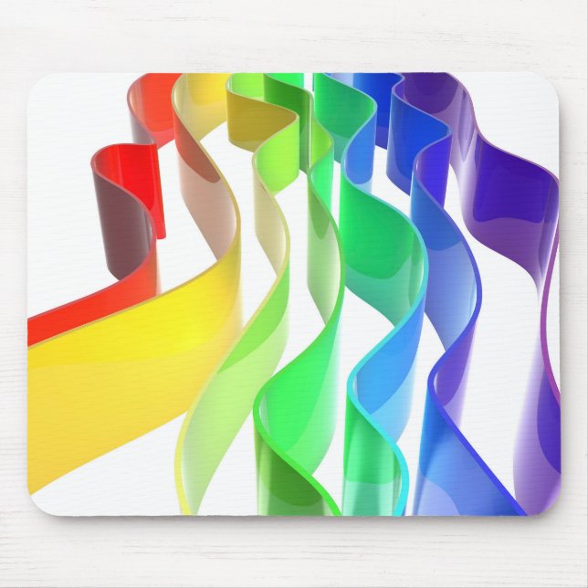 Rainbow waves mouse pad (Front)