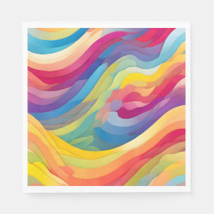 Rainbow Waves Napkins
