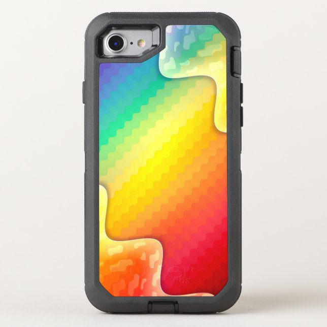 Rainbow Waves Otterbox iPhone Case (Back)