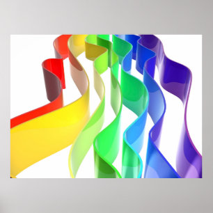 Rainbow waves poster