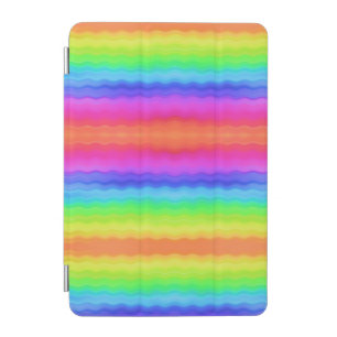 Rainbow Wavy Wave Gradual Pastel Color iPad Mini Cover