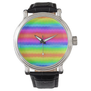 Rainbow Wavy Wave Gradual Pastel Color Watch