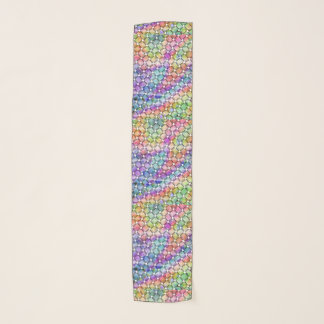 RAINBOW WEAVE Abstract Design Scarf