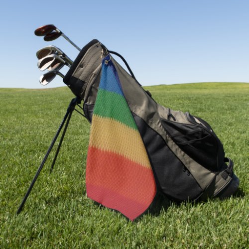 Rainbow Weaved Stripes Golf Towel