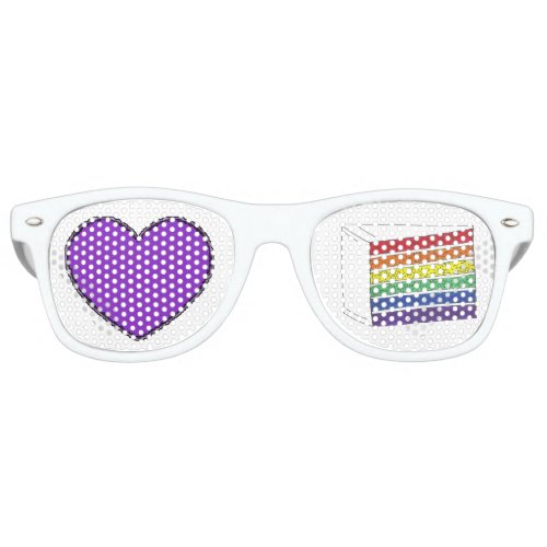 Rainbow Wedding Cake Slice Gay Pride Month LGBTQ Retro Sunglasses